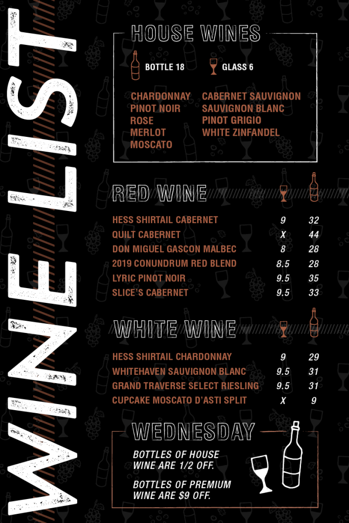 Wine List menu 22