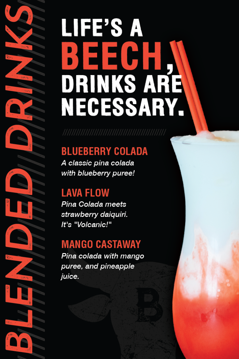 Blended drink menu 22